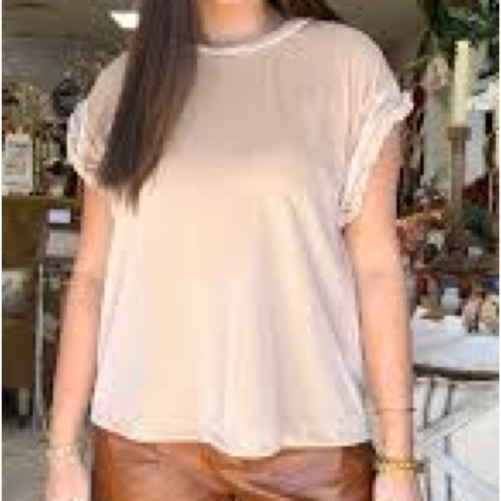 Entro Blush Velvet Braided Trim Top - Size L - Picture 6 of 13